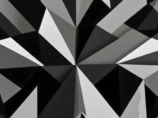 An abstract geometric pattern featuring sharp lines and angles in a monochrome palette, generative AI - obrazy, fototapety, plakaty