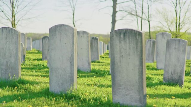 Simple Stones In The Cemetery, Ontario, Canada