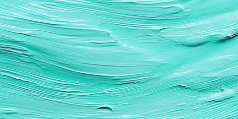 Zelfklevend Fotobehang Turquoise thin barely noticeable paint brush lines background pattern isolated on white background © Lenhard