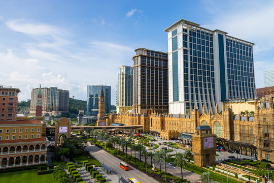 Macau city skyline in Taipa
