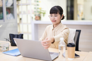 White-collar workers working in the office