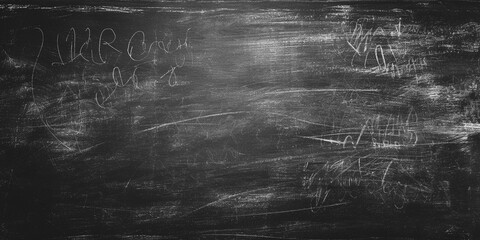 Empty black anthracite concrete stone surface texture. Blackboard Chalkboard texture. Empty blank black chalkboard. School board background with traces of chalk. Cafe, bakery, restaurant menu template - obrazy, fototapety, plakaty