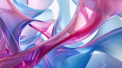 Rainbow wave - abstract digital background for advertising, presentations, wallpaper. Transparent colored waves, motion fabric, liquid. - 775152316