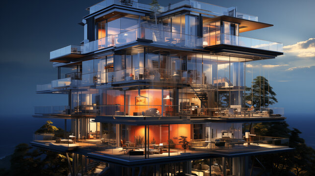 construction high building as skilled workers craft towering skyscrapers. Delve into the world of construction high building, where innovation meets engineering excellence.