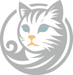 cat logo template vector 