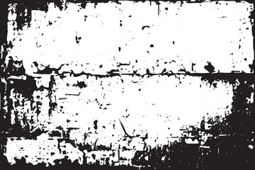 Monochrome Grunge texture, Abstract Texture with Scratched Lines, Spots, Vintage Rough Halftone Background with Different Elements.