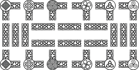 Editable Seamless Celtic Frame and Borders