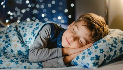 boy sleeping in bed