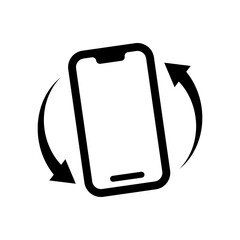 Rotate your phone display vector icon black