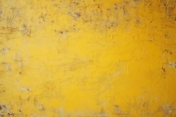 Yellow barely noticeable color on grunge texture cement background pattern with copy space