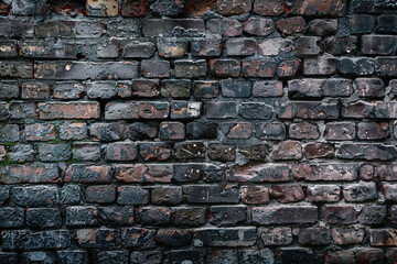 Good quality photo of a beautiful, stylish, dark brick wall, beautiful background. Texture.