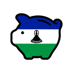 piggy bank with flag icon, vector symbol. - 775168750