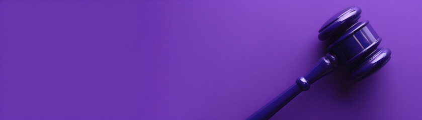 Purple Background with Gavel