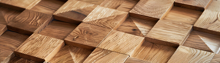 A close up of wooden blocks with a wood grain pattern. The blocks are arranged in a square formation