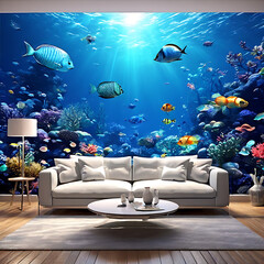 fishes living room wall decoration 