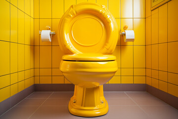 toilet cleaning services newark nj the home depot, in the style of frequent use of yellow сreated with Generative Ai