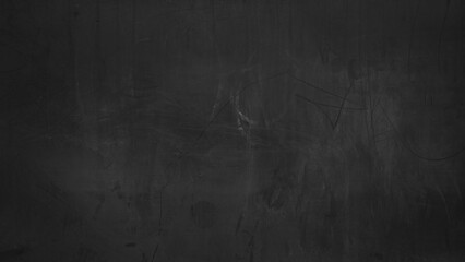 Black anthracite gray grey blank dirty chalkboard education, back to school background - Empty blackboard texture with chalk