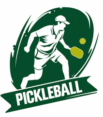 Court Dominance: A Pickleball Enthusiast's Emblem, logo