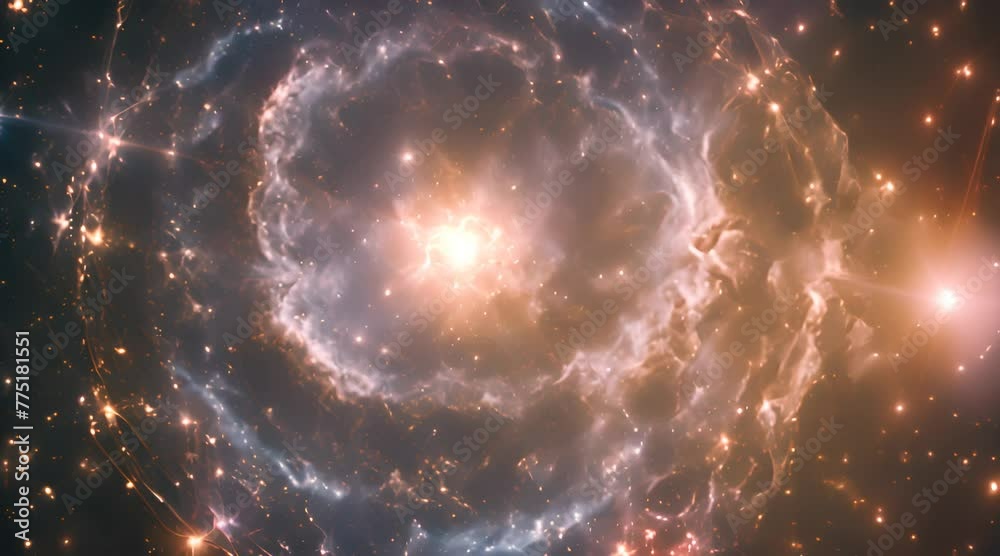 Wall mural supernova explosion. nebula in universe