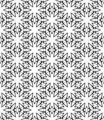 Black and white seamless abstract pattern. Background and backdrop. Grayscale ornamental design.