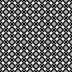 Black and white seamless abstract pattern. Background and backdrop. Grayscale ornamental design.