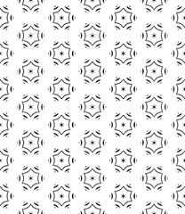 Black and white seamless abstract pattern. Background and backdrop. Grayscale ornamental design.