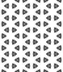 Black and white seamless abstract pattern. Background and backdrop. Grayscale ornamental design.