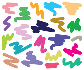 Vector doodle hand drawn marker line strokes - 775191725