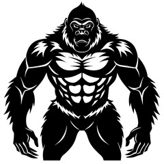 black-muscular-gorilla--silhouettes 