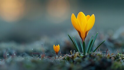 Spring crocus flower