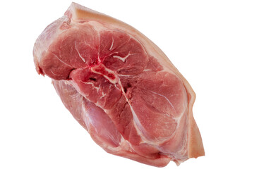 Top view of raw pork shoulder