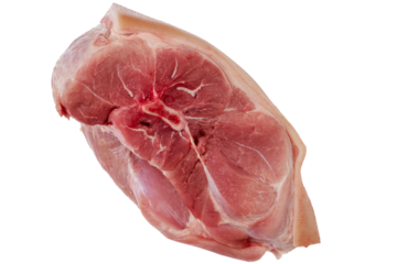 Top view of raw pork shoulder