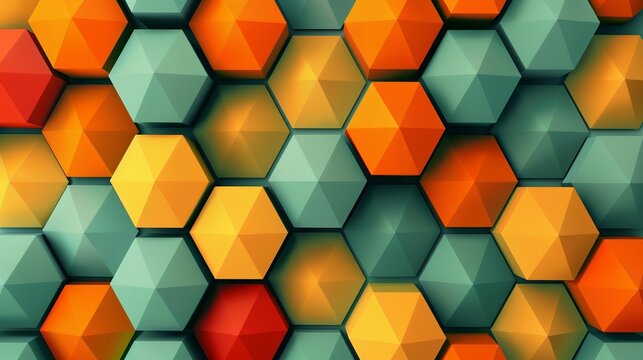 Abstract background color hexagons