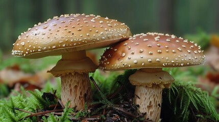 Fototapeta premium A close up of beautiful mushrooms