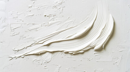 Abstract white paint texture on canvas - obrazy, fototapety, plakaty