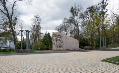 Monument to KPI students and teachers who died during the war of 1941-45, installed in 1967 in the...