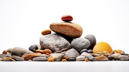 Some stones are arranged naturally and form natural patterns.