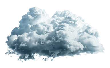 Fluffy cumulus cloud isolated on transparent background