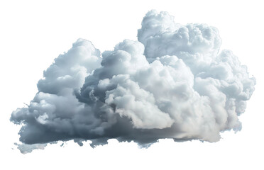 Fluffy cumulus cloud isolated on transparent background - obrazy, fototapety, plakaty