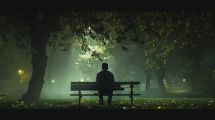 A lonely man is alone in the world, sad, gloomy and tired. Loneliness, poverty, depression and panic attack, powerlessness and pain