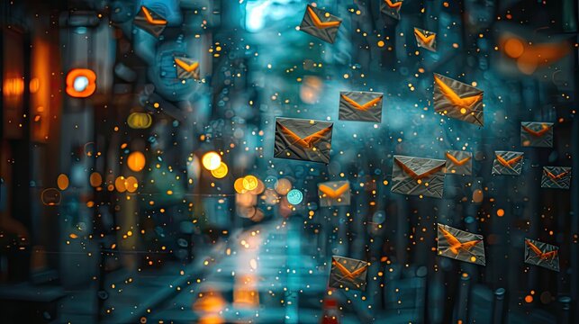 In a serene office space, a computer screen illuminates with 'E-Mail'. The tranquil setting exudes professionalism and reliability, enticing users to connect."