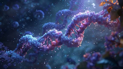 Fotobehang Gene editing with CRISPR, a breakthrough in healthcare and ethical debate This powerful tool can modify DNA with precision © rookielion