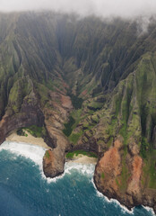 Aerial view of Na Pali Coast, Kauai Island, Hawaii - 775210534
