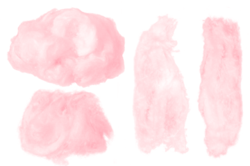 Set.Pink absorbent cotton on a sheer background.