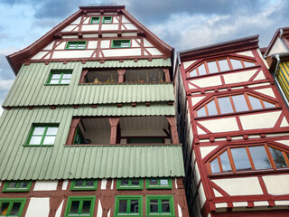 Alte Fachwerkhäuser im Fischerviertel, Ulm, Baden-Württemberg, Deutschland - 775213515