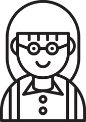 Nerd Girl Line Avatar
