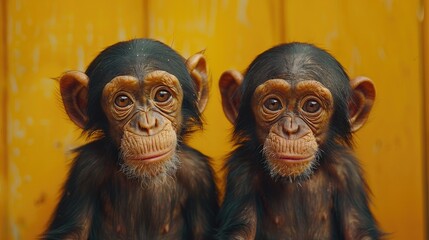 Animals that can speak human language, discussing philosophical issues with humans, solid color background, 4k, ultra hd - obrazy, fototapety, plakaty