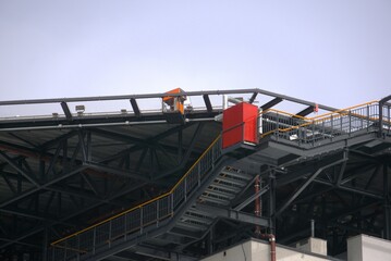 helipad on the roof of the building