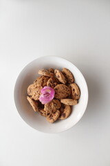 chocolate chip cookies on a plate