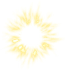 Gold Glow Star, light glowing effect, transparent background sun rays
